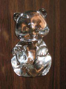Fenton Art Glass Clear Bear Figurine 3½ tall  