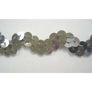  San Diego Sequins Trim 004 Silver .75 Inch Arts, Crafts 