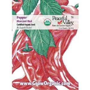    Organic Pepper Seed Pack, Marconi Red: Patio, Lawn & Garden