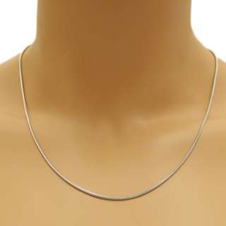 Sterling Silver RHODIUM SNAKE chain necklace 1.25mm 030  