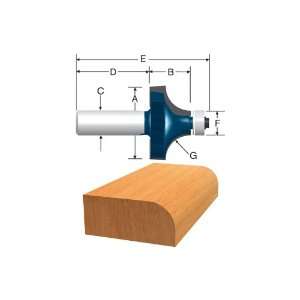   Roundover Router Bit with Ball Bearing 2F 1/4 Shank