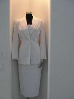NWT GMI White Skirt & Jacket Dress Suit SZ 6  