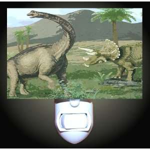  Brontosaurus and Triceratops Decorative Night Light: Home 