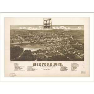  Historic Medford, Wisconsin, c. 1885 (M) Panoramic Map 