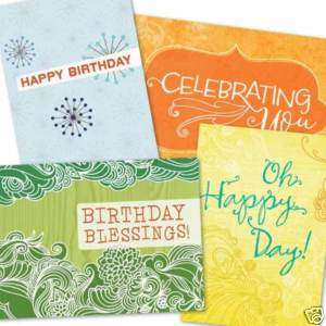 Birthday Boxed Cards Fresh Patterns Masculine/Feminine  