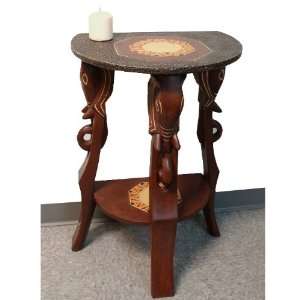    African Furniture Elephant Semi circle Table: Home & Kitchen
