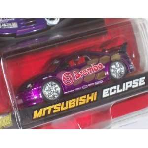   Racer Purple Mitsubishi Eclipse 1:64 Scale Die Cast Car: Toys & Games