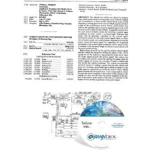   Patent CD for VEHICLE DRIVEN BY SYNCHRONOUS MOTORS: Everything Else