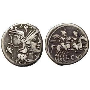  Roman Republic, L. Cupiennus, 147 B.C.; Silver Denarius 