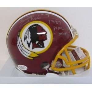 Joe Theismann Signed Mini Helmet   1983 MVP JSA   Autographed NFL Mini 