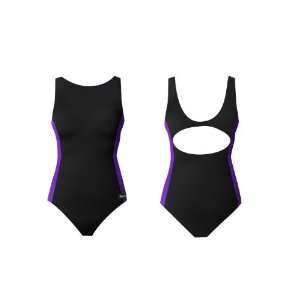   Sports Back Swim Suit Color Side Stripes: Sports & Outdoors