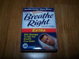 26 BREATHE RIGHT Nasal Strips Extra Size Nose Band Stop Snoring Sleep 