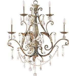   Swag Tuscan Six Light Up Lighting Two Tier Chandelier from the Swag C