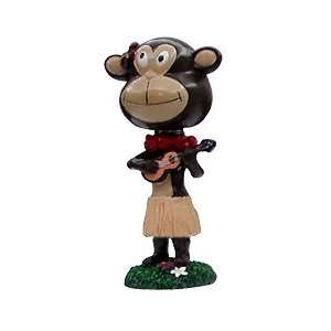   Hawaiian Dashboard Bobble Head Miniature Hula Monkey