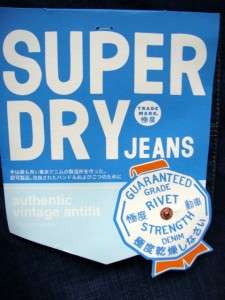 SUPERDRY Authentic Vintage Anitfit Mens Bootcut Jeans Size 32  