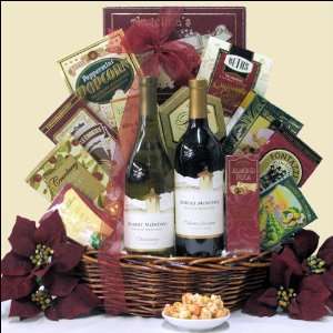 Mondavi Private Selection Duet: Holiday Christmas Wine Gift Basket