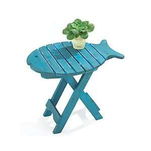  FISH beach FOLDING TABLE blue collapsible Home Decor: Home 