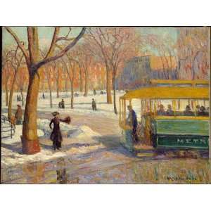   Made Oil Reproduction   Ernest Lawson   24 x 18 inches   The Green Car