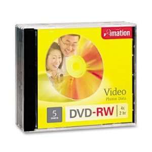  imation® DVD RW Rewritable Disc DISC,DVD RW, 4X,5PK (Pack 
