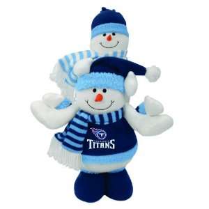   NFL Tennessee Titans Plush Double Stacked Snowman Christmas Decoration