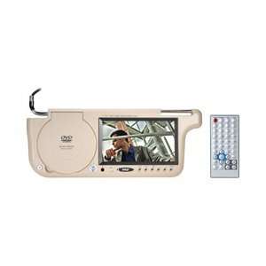   PLDVSL7T 7 TFT Left Side Sunvisor with DVD Player (Tan Color) By Pyle
