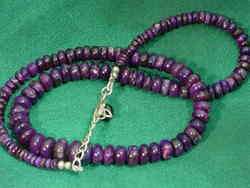 BUTW AAA Sugilite graduated rhondel necklace 9904A  