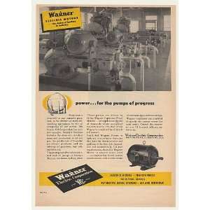 1952 Sunray Oil Benton LA Pumps Wagner Electric Motor Print Ad (43771)