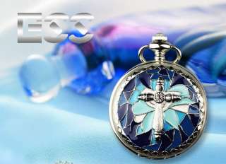 New Ladies Blue Jewelry Top Fashion Necklace Pocket Watch Man Mens 