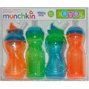 Munchkin Mighty Grip BPA Free Variety Pack   2 10 oz Flip Straw Cups 