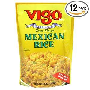 Vigo Mexican Rice, 8 Ounce Pouches (Pack of 12)  Grocery 