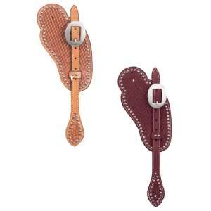   Leather Spur Straps With Spots   Cowboy: Chestnut: Sports & Outdoors