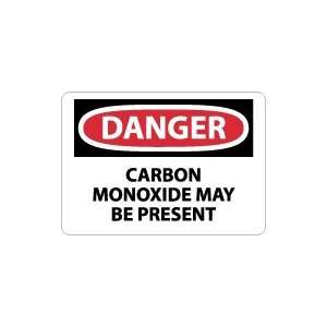   DANGER Carbon Monoxide May Be Present Safety Sign