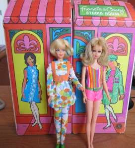 Vintage 1960s Francie & Case Studio House w Francie & Casey Doll MOD 
