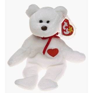 Ty Beanie Babies   Valentino the White Heart Bear