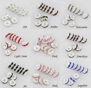 Bulk Wholesale Crystal Silver Plated Undee Spacer Loose Beads 6mm 