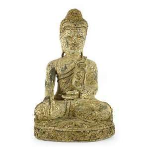  Wood statuette, Buddha Subdues Mara