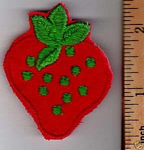 Lot 25 Vintage 50s Strawberry Quilt Patch Applique E22  