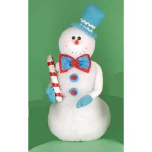   Lighted Table Top Candy Cane Snowman Decoration: Home & Kitchen