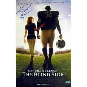  Michael Oher autographed 11x17 Movie Poster (The Blind 