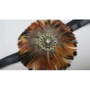  Brown Feather Elastic Headband: Everything Else