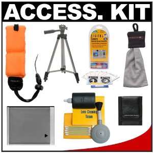   (Orange) + Battery + Tripod + Accessory Kit for Canon PowerShot D10