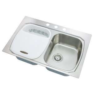 Oliveri 863 3 Top Mount Three Hole Double Equal Basin Kitchen Sink 
