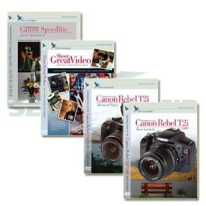   Canon Rebel T2i/550D DVD 4 pk Volume 1, 2, Speedlite & Video: Camera