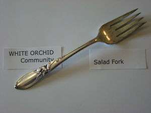 VC SILVERWARE WHITE ORCHID 6 3/4 Salad Fork  COMMUNITY  