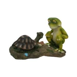  12x5x12 Frog Talking w/ Turtle, Medium: Home 