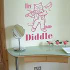 HEY DIDDLE Nursery Rhyme wall sticker giant tattoo picture print 