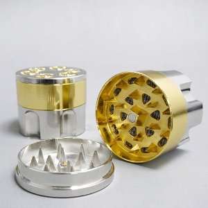 : Small Novelty Chrome & Gold Tone Revolver Pistol Gun Bullet Barrel 