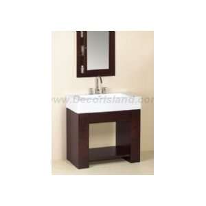   Set W/ 3 Hole Ceramic Sinktop & Medicine Cabinet CC1065 Dark Cherry