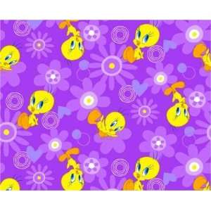   Polka Dot Tweety in Purple Fabric By the Yard: Everything Else