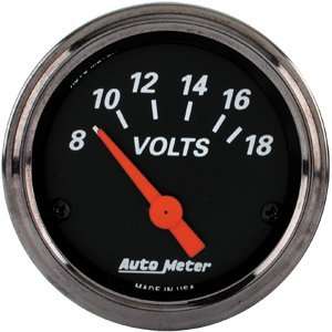  AutoMeter 2 Voltmeter, 8 18 Volts: Automotive